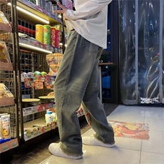 欧美hiphop裤子高街ins潮牌美式复古破洞牛仔裤男N8062P42，男装牛仔裤，星座1116-2