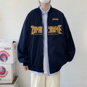 两面穿学院风刺绣棒球服男早春新款春秋韩版休闲夹克外套潮 W1143图片