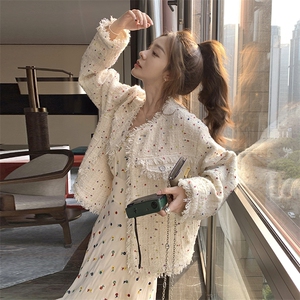 慵懒风白色小香风外套女2025春秋新款爆款宽松休闲时尚流苏上衣潮图片