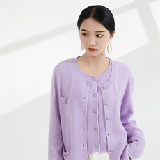 秋冬新款女气质时尚圆领显瘦百搭潮流套头羊绒衫，女装羊绒衫，恒爱羊绒
