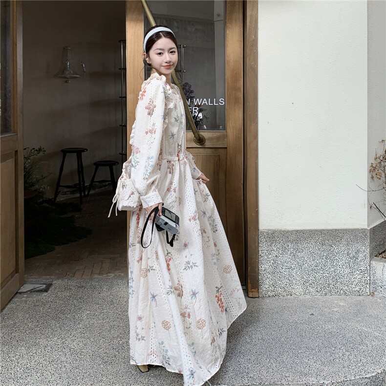 新品春秋装绣花蕾丝连衣裙2602-P185-K299,女装连衣裙,2C261