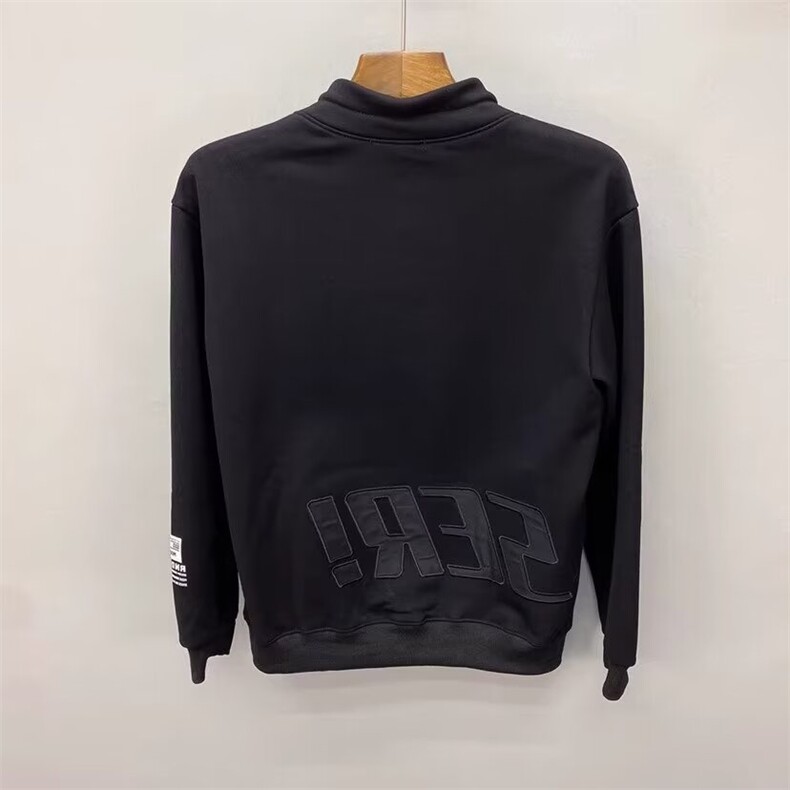 网络图现货时尚潮牌字母刺绣小立领修身纯色卫衣打底衫JT76-P45,男装T恤,星座715-7