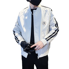 棒球领拼接夹克男秋季轻奢潮流时尚高级感痞帅飞行服上衣JK08-P98，男装夹克，电商D323（原B261）