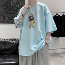 华夫格t恤男短袖男大码五分袖HT73419-P22，男装T恤，电商A040