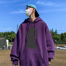 抖音得物供货可提供视频春装重磅美式宽松连帽卫衣DL2456，男装卫衣，电商A486-1