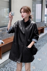 高级感咖色西装皮衣外套女秋季季宽松2025新款PU皮夹克韩版时尚潮，女装皮衣，意芙