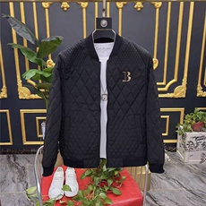 (网图)秋冬新款棒球领棉服时尚休闲黑色薄棉棉袄313B-JK5615-P120，男装棉衣，星座313B
