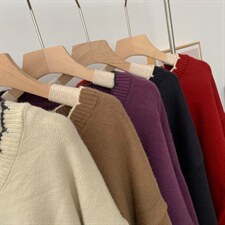 超强抗起球纱线定制毛衣，女装针织衫/毛衣，素妮