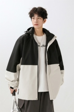 户外撞色连帽冲锋衣情侣外套防风登山服夹克男YHJK8828-P70，男装夹克，星座717