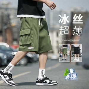 夏季新品五分裤男生短裤宽松休闲运动百搭工装裤子 DK21218 P-30图片