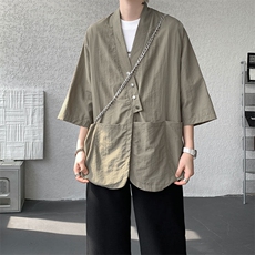 仓库现货CS1139-p48控78新款高品质防晒开衫冰丝凉感大码衬衫，男装防晒衣，电商A059