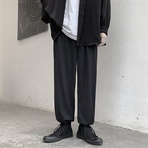春港风ins裤子男垂感宽松休闲裤K2008 P55图片
