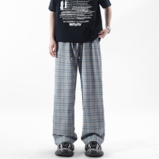 A429-YK1999特批40夏季格子美式宽松男垂感休闲裤，男装休闲裤，电商A429