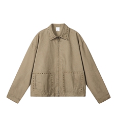 水洗牛仔外套男款春季美式痞帅上衣服宽松休闲工装夹克JK1315-P98，男装工装外套，星座1103-3