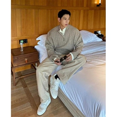 宽松型冬季中性麻花针织假两件羊毛毛衣休闲V领长袖套头M389，男装针织衫/毛衣，星座1116A（原606A-3）