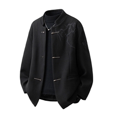 1毛呢折棘荆棘立体绣大码M-5XL中式西服涤纶XF78168P118控188，男装西服，星座226-2