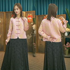 现货2024春季新款简约刺绣盘扣衬衫新中式穿搭上衣B07，女装衬衫，非你不可新中式