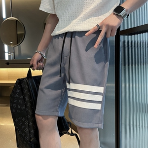 2023夏季新款男士休闲五分裤个性条纹短款K27 P35图片