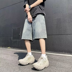 牛仔裤纯色抽绳水洗短裤男休闲中裤星空纹户外五分裤子N2135，男装牛仔裤，星座1116A-1（原606A）