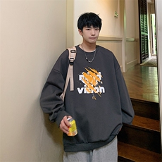 2025秋冬潮男涂鸦印花圆领卫衣青少年学生套头卫衣男WY817-P35，男装卫衣，电商A062