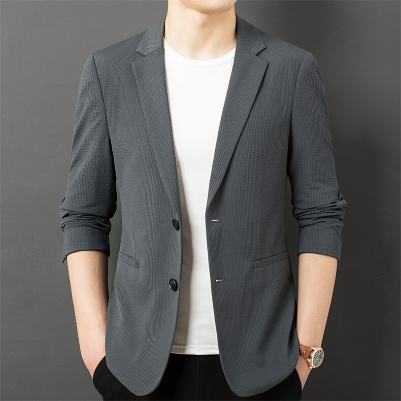 2023秋季新款男士休闲西服男韩版潮流时尚西装中年单西外套服,男装西服,电商B212（原钱塘6029）
