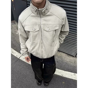 蛇年限定美式座山雕棉服男款冬季毛领剪裁解构夹克厚外套图片