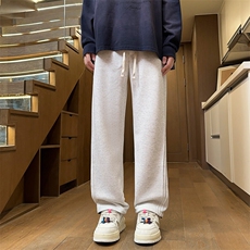 ！简约百搭男士华棉长裤直筒宽松卫裤WK2042常规特P40加绒50，男装休闲裤，电商B220