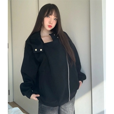 美式双拉链开衫连帽卫衣外套男女秋冬宽松休闲百搭高级感上衣，女装短外套，星座601-1