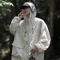 防晒衣男夏季防紫外线连帽防晒服外套女休闲夹克皮肤衣W4933-P43，男装防晒衣，星座412-2