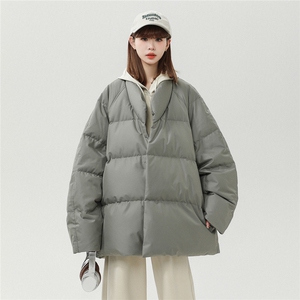 中性风白墙羽绒防风手套设计V领和服式羽绒服男YR77712P218控298图片