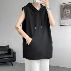 M-8XL特大码冰丝速干连帽背心男篮球运动无袖健身服坎肩TDX315P35，男装背心/马甲，电商D206-1