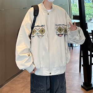 冬季外套2024新款宽松百搭刺绣棒球服夹克小个子上衣W6200-P59图片