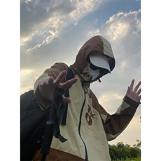 春秋冬款工装连帽夹克潮流拼色宽松百搭户外冲锋衣外套Z211-P65，男装夹克，星座1007（原301D）