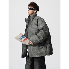 PU皮复古做旧钢印大码M-5XL棉衣男MY77096P130控198抖控228，男装棉衣，星座227-7