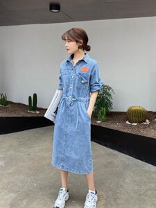 牛仔连体裙图片