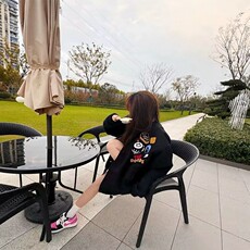 美式高街徽章贴布设计感刺绣棒球服男秋冬季夹棉加厚宽松潮牌夹克，男装夹克，星座218-8