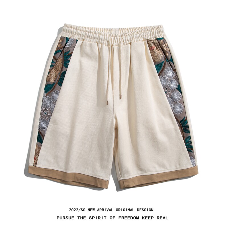 1白底短裤男大码M-5XL短裤女男士中裤男潮流五分裤DK7791P45控59，男装牛仔裤，星座226-2