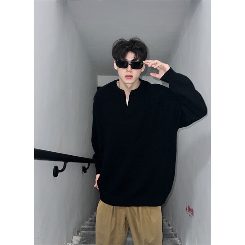 超高品质厚款V领针织衫毛衣-GM99-P50控78，男装针织衫/毛衣，星座310A