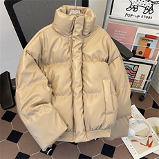 加绒加厚冬款男立领皮棉衣保暖面包服皮棉袄外套MA134P92，男装棉衣，星座1013-1