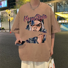 T697夏季新品短袖t恤纯棉运动体恤衫oversize大码透气舒适男装，男装T恤，星座304A
