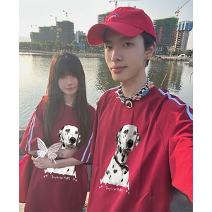 抖音得物高品质二开240克宽松纯棉美式潮牌三条杠织带短袖T恤图片