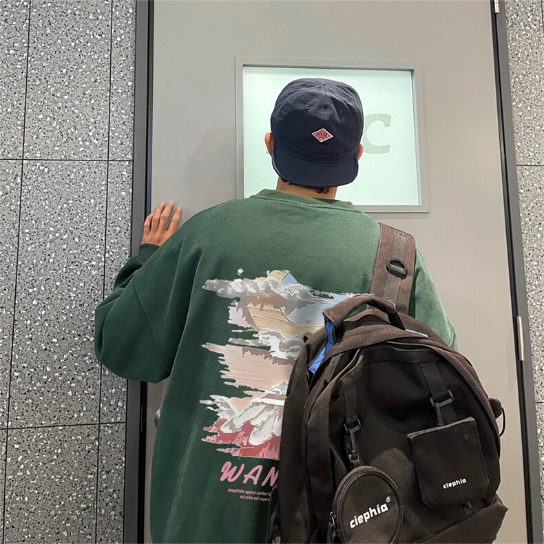 23秋季新款320G华棉圆领卫衣面布棉WH3220-P35控58,男装卫衣,电商B370