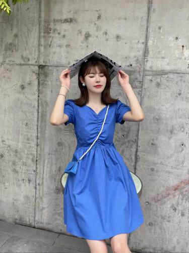 【现货】夏季新款带包包短款连衣裙，女装连衣裙，芷炫