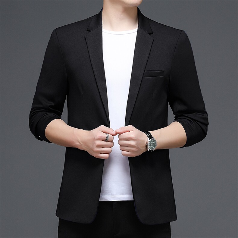 NJ8022钱塘2020-2时尚休闲简约秋装中青年男士百搭西服外套P73，男装西服，钱塘207-2