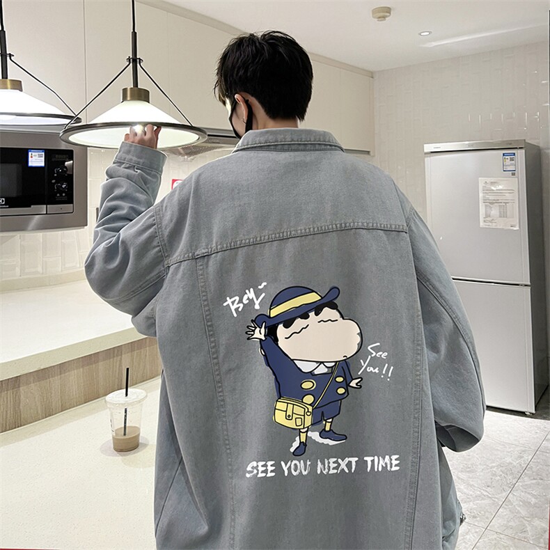 牛仔夹克男大码牛仔外套男茄克NJ77240-P60加绒款-P75,男装夹克,电商A040