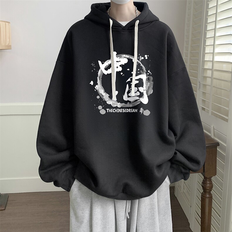 连帽卫衣男大码运动服帽衫外套WY2134-P35 加绒款-P40图片
