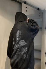 2024美式复古宽松连帽麂皮绒卫衣悟空XZ301B-JB1012-P55，男装卫衣，星座301B