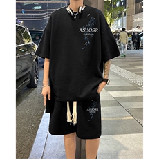 套装！华夫格套装短袖T恤短裤男TZ201-特P38，男装T恤，电商B367