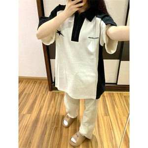 美式短袖男女夏季新款撞色拼接重磅polo衫T恤上衣情侣PLY299-P30图片