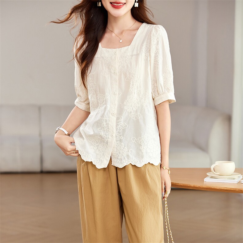 全棉刺绣祥云小衫625#，商品下架区商品下架区，3200格调